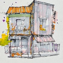 Mi proyecto del curso: Dibujo arquitectónico expresivo con marcadores de colores. Sketching, Drawing, Architectural Illustration, Sketchbook & Ink Illustration project by Cesar Trejo - 04.04.2023
