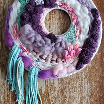 My project for course: Circular Weaving for Colorful Wall Decor Winter sunrise in Quebec. Arts, Crafts, Interior Design, Pattern Design, Fiber Arts, Weaving, and Textile Design project by odilecacace - 12.02.2023