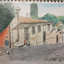 My project for course: Architectural Sketching with Watercolor and Ink. Esboçado, Desenho, Pintura em aquarela, Ilustração arquitetônica, Sketchbook e Ilustração com tinta projeto de António Rodrigues - 03.12.2023