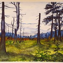 My project for course: Dreamy Watercolor Landscapes: Paint with Light. Pintura, e Pintura em aquarela projeto de aleksandrat - 03.12.2023