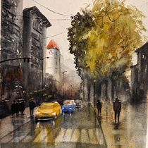 Mi proyecto del curso: Paisajes urbanos en acuarela. Un progetto di Belle arti, Pittura ad acquerello e Illustrazione architettonica di Juan Ignacio Noriega Iglesias - 03.12.2023