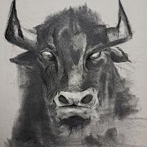 Mi proyecto del curso: Dibujo expresivo con carboncillo. Fine Arts, Drawing, Portrait Drawing, and Naturalistic Illustration project by Cesar Aguilar - 12.03.2023