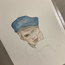 Meu projeto do curso: Retrato em aquarela a partir de uma fotografia. Traditional illustration, Watercolor Painting, and Portrait Drawing project by Karla Ouverney - 12.05.2023