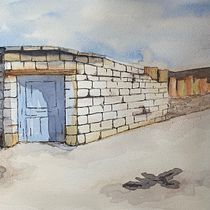 My project for course: Architectural Sketching with Watercolor and Ink. Esboçado, Desenho, Pintura em aquarela, Ilustração arquitetônica, Sketchbook e Ilustração com tinta projeto de Barb Diedrich - 04.12.2023