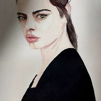 Mi proyecto del curso: Retrato en acuarela a partir de una fotografía. Traditional illustration, Watercolor Painting, and Portrait Drawing project by majosecoronadom - 12.05.2023
