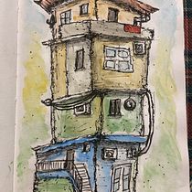 My project for course: Expressive Architectural Sketching with Colored Markers. Sketching, Drawing, Architectural Illustration, Sketchbook & Ink Illustration project by famayalajorge - 12.04.2023