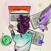Meu projeto do curso: Ilustração com técnicas manuais de hachura e dripping. Character Design, Fine Arts, Painting, Watercolor Painting, Portrait Drawing, and Artistic Drawing project by Paulo Pereira - 11.01.2023