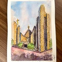 My project for course: Architectural Sketching with Watercolor and Ink. Esboçado, Desenho, Pintura em aquarela, Ilustração arquitetônica, Sketchbook e Ilustração com tinta projeto de Giao Nguyen - 15.12.2023