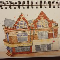 My project for course: Expressive Architectural Sketching with Colored Markers. Sketching, Drawing, Architectural Illustration, Sketchbook & Ink Illustration project by Greg Benson-Shettle - 12.06.2023