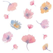 Mi proyecto del curso: Estampados florales en acuarela con colores vibrantes. Traditional illustration, Pattern Design, Watercolor Painting, and Botanical Illustration project by Claudia Valencia - 12.07.2023