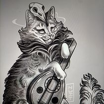 Mi proyecto del curso: Ilustración de tatuajes blackwork desde cero. Projekt z dziedziny Trad, c, jna ilustracja,  R, sunek, Ilustracja c, frowa, Projektowanie tatuaż, R, sunek c i frow użytkownika Sara Benito Campos - 13.12.2023