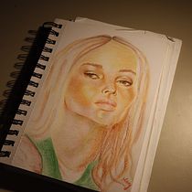 My project for course: Vibrant Portrait Drawing with Colored Pencils. Drawing, Portrait Drawing, Sketchbook, and Colored Pencil Drawing project by maria_dominikas - 12.10.2023