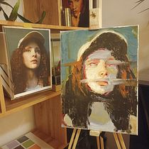 Mein Abschlussprojekt für den Kurs: Moderne Porträtmalerei mit Ölfarben Ein Projekt aus dem Bereich Traditionelle Illustration, Bildende Künste, Malerei und Ölmalerei von Kerstin - 30.11.2023