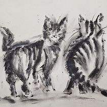 My project for course: Animal Illustration with Charcoal and Ink. Fine Arts, Drawing, Ink Illustration, Naturalistic Illustration, Painting, Sketching, Creativit, Printing, and Sketchbook project by Esther Middel - 05.19.2024