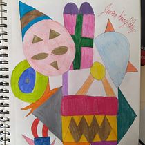 Mi proyecto del curso: Diseño de composiciones de arte abstracto. Un projet de Dessin, Dessin au cra , et on de sainzjimena08 - 11.12.2023