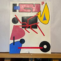 Mein Abschlussprojekt für den Kurs: Komposition für abstrakte Kunst. Un projet de Design , Illustration traditionnelle, Beaux Arts, Design graphique , et Conception numérique de felix.noll1 - 11.12.2023