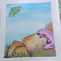 Meu projeto do curso: Técnicas de ilustração com aquarela e guache. Un proyecto de Ilustración tradicional, Bellas Artes, Pintura, Pintura a la acuarela, Ilustración infantil y Pintura gouache de tineeliana - 11.12.2023