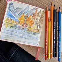 Mon projet du cours : Paysages : approche par le carnet de dessin et la couleur. Un progetto di Bozzetti, Creatività, Disegno a matita, Disegno e Sketchbook di Julie Clément - 12.12.2023