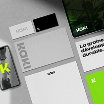 Kaki Agency - A sustainable-oriented communication agency. Un progetto di Direzione artistica, Br, ing, Br, identit e Graphic design di Tsiory Maminiaina Andy Razafindrabe - 14.03.2024