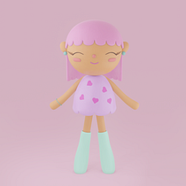 Mi proyecto del curso: Creación de personajes kawaii en 3D con Blender Ein Projekt aus dem Bereich Traditionelle Illustration, Design von Figuren, Digitale Illustration, 3-D-Modellierung und Manga von Alexandra Jill Torrejon Pacheco - 13.12.2023