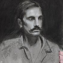 Mi proyecto del curso: Retrato realista al carboncillo. Ilustração tradicional, Artes plásticas, Desenho de retrato, Desenho realista, e Desenho projeto de rowenawhiteford - 13.12.2023
