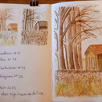 Mijn project van de cursus: Leg je omgeving vast in reisschetsen met aquarel. Traditional illustration, Painting, Sketching, Drawing, Watercolor Painting, Architectural Illustration, and Sketchbook project by Nancy - 12.14.2023