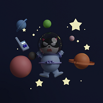 My project for course: 3D Character Creation in Blender. Un progetto di 3D, Character design, Modellazione 3D, Character design 3D e Progettazione 3D di hhfun - 16.12.2023