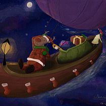 La verdadera historia de Rudolf. Ilustração digital, Ilustração infantil, Pintura digital, e Álbum ilustrado projeto de Anezka Rosanegra - 16.12.2023