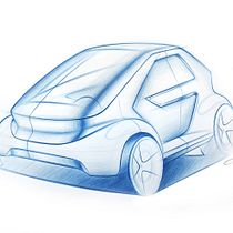 My Course Project: Electric City Car: Draw the Sketch. Design, Design industrial, Design de produtos, e Esboçado projeto de Carlo Munoz - 16.12.2023