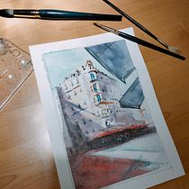 Il mio progetto del corso: Disegno architettonico con acquerello e inchiostro. Esboçado, Desenho, Pintura em aquarela, Ilustração arquitetônica, Sketchbook e Ilustração com tinta projeto de Eleonora Nigro - 16.12.2023