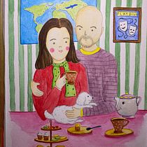 My project for course: Playful Illustration with Watercolor & Colored Pencils. Ilustração tradicional, Pintura, Pintura em aquarela, Desenho de retrato, e Desenho com lápis de cor projeto de mariacaoile - 16.12.2023