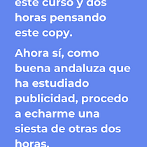 Mi proyecto del curso: Copywriting para copywriters. Advertising, Cop, writing, Stor, telling, and Communication project by Manuela García Teruel - 12.18.2023
