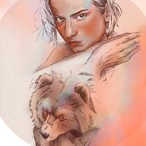 Mon projet du cours : Portrait illustré avec Procreate. Traditional illustration, Vector Illustration, Digital Illustration, and Portrait Drawing project by Camille Dlb - 10.03.2023