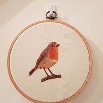 Emillie Ferris's Robin. Traditional illustration, Embroider, and Textile Design project by grimbardthewise - 12.20.2023