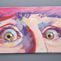 Meu projeto do curso: Pintura de olhos a óleo: a alma do retrato. Painting, and Oil Painting project by Monica Martins - 12.20.2023