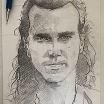 Meu projeto do curso: Sketchbook de retratos com lápis grafite. Un proyecto de Bellas Artes, Bocetado, Dibujo, Dibujo de Retrato y Sketchbook de Érico Collyer - 20.12.2023