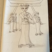 My project for course: Basic Principles of Drawing People from Imagination. Traditional illustration, Fine Arts, Sketching, Pencil Drawing, Drawing, Artistic Drawing, and Figure Drawing project by Fiona Gazzard - 12.21.2023
