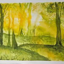 Mi proyecto del curso: Paisajes de ensueño con acuarela: plasma la luz. Pintura, e Pintura em aquarela projeto de MAGDALENA DIAZ RICCI - 20.12.2023
