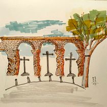 La Ermita, El Casar Guadalajara-España. Architectural Illustration project by Maria Garcia - 12.22.2023