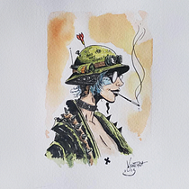 My project for course: Inking Techniques for Comics and Illustration. Traditional illustration, Fine Arts, Painting, Comic & Ink Illustration project by Olivier Ventura - 12.21.2023