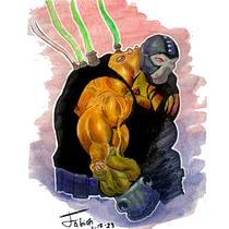 Proyecto final - Villanos DC con acrílicos. Traditional illustration, Character Design, Painting, Comic, Acr, and lic Painting project by Fabián Flores - 12.21.2023
