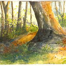 My project for course: Painting Realistic Watercolor Landscapes. Projekt z dziedziny  Sztuki piękne,  Malarstwo, Sketching, Malowanie akwarelą, Ilustracja naturalist i czna użytkownika s57zj6nhjc - 24.12.2023