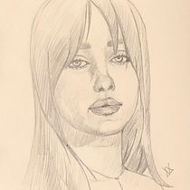 Mein Abschlussprojekt für den Kurs: Porträts mit Graphit im Skizzenbuch zeichnen. Un proyecto de Bellas Artes, Bocetado, Dibujo, Dibujo de Retrato y Sketchbook de Bea - 26.12.2023