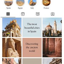 Il mio progetto del corso: Organizzazione del feed di Instagram con Canva - Travel Blogger. Design gráfico, Marketing, Redes sociais, Instagram, e Design digital projeto de Mara Torretta - 29.12.2023