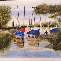 Mi proyecto del curso: Pintura en acuarela de paisajes marinos. Un proyecto de Pintura, Pintura a la acuarela e Ilustración naturalista				 de angelesmoranmiguelez - 29.12.2023
