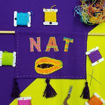 Mi proyecto del curso: Letras bordadas: el hilo como herramienta gráfica. Un projet de Broderie , et Design textile de Areli Romero - 29.12.2023