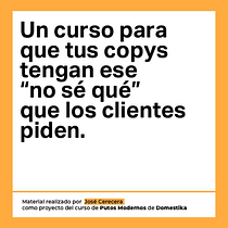 Mi proyecto del curso: Copywriting para copywriters. Advertising, Cop, writing, Stor, telling, and Communication project by José Cerecera Fuenzalida - 12.30.2023