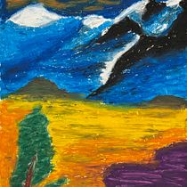 My project for course: Landscapes with Oil Pastels and Crayons: Playing with Light. Traditional illustration, Fine Arts, Pencil Drawing, Drawing, and Artistic Drawing project by Fabio Dionigi - 12.24.2023