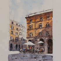 Il mio progetto del corso: Tecniche moderne di acquerello paesaggistico. Un progetto di Pittura e Pittura ad acquerello di glotos - 31.12.2023