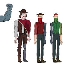 Proyecto Final: Line Up de Cowboys Mech. Un projet de Illustration traditionnelle, Animation, Conception de personnages, Jeux vidéo , et Conception de jeux vidéo de juani.ferrea04 - 31.12.2023
